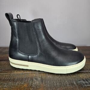 Birkenstock Bend Chelsea Womens Size 8 Narrow Leather Boots Black EU 39
